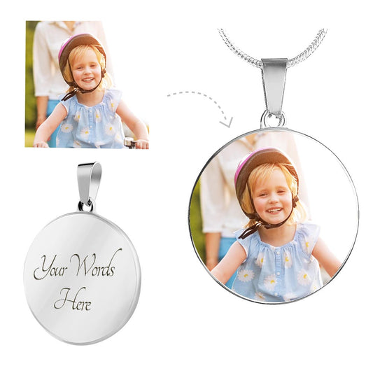 Always in my heart custom photo necklace